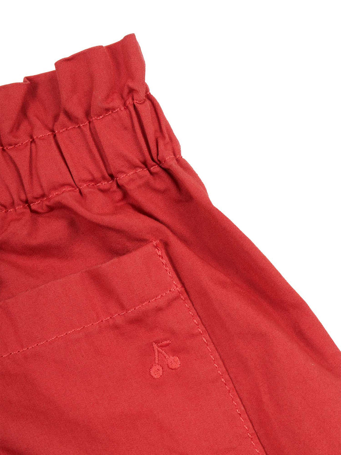 Leslie Shorts Red Organic Cotton