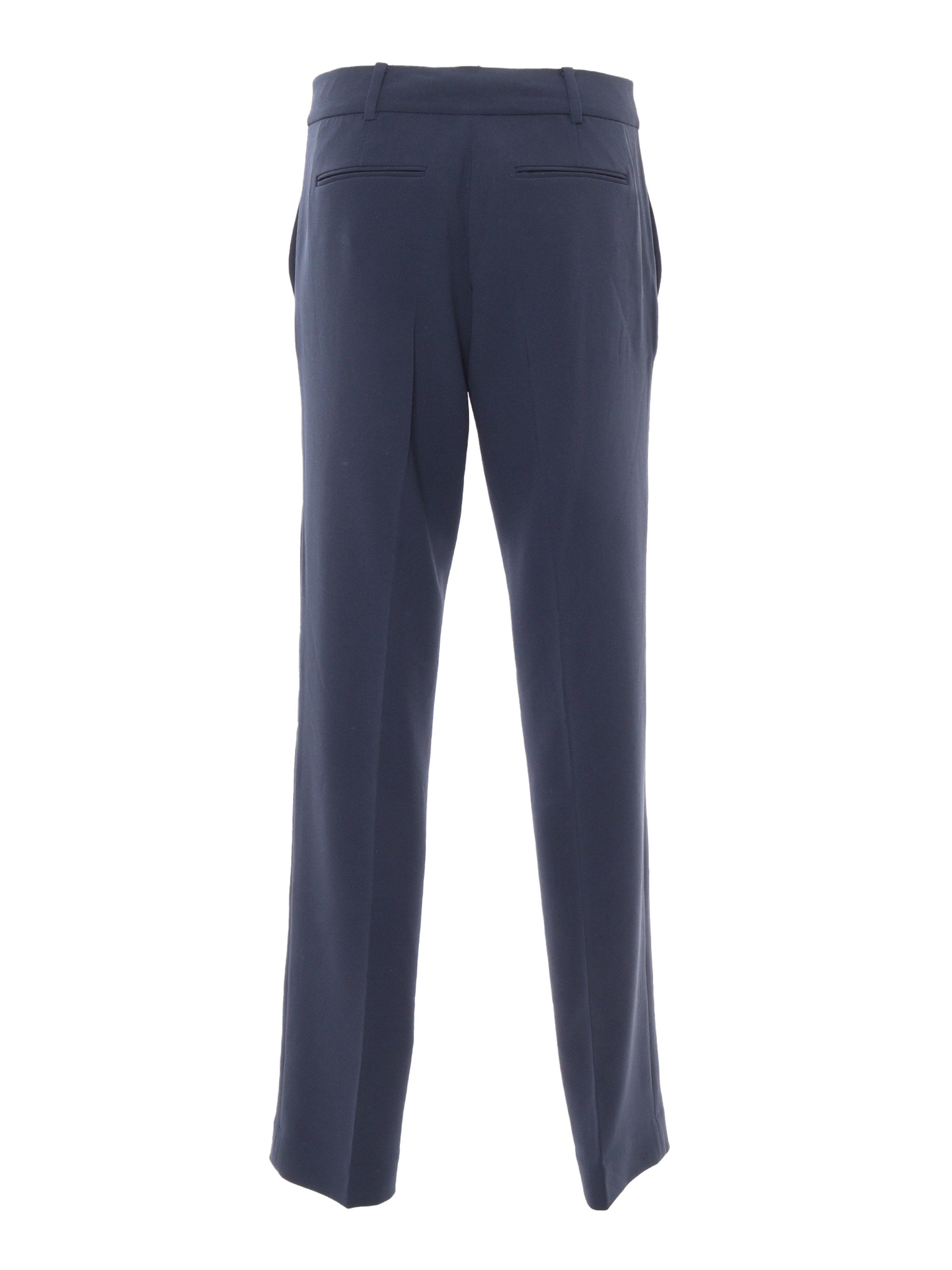 Pantaloni Straight Blue Triacetate Polyester Pant