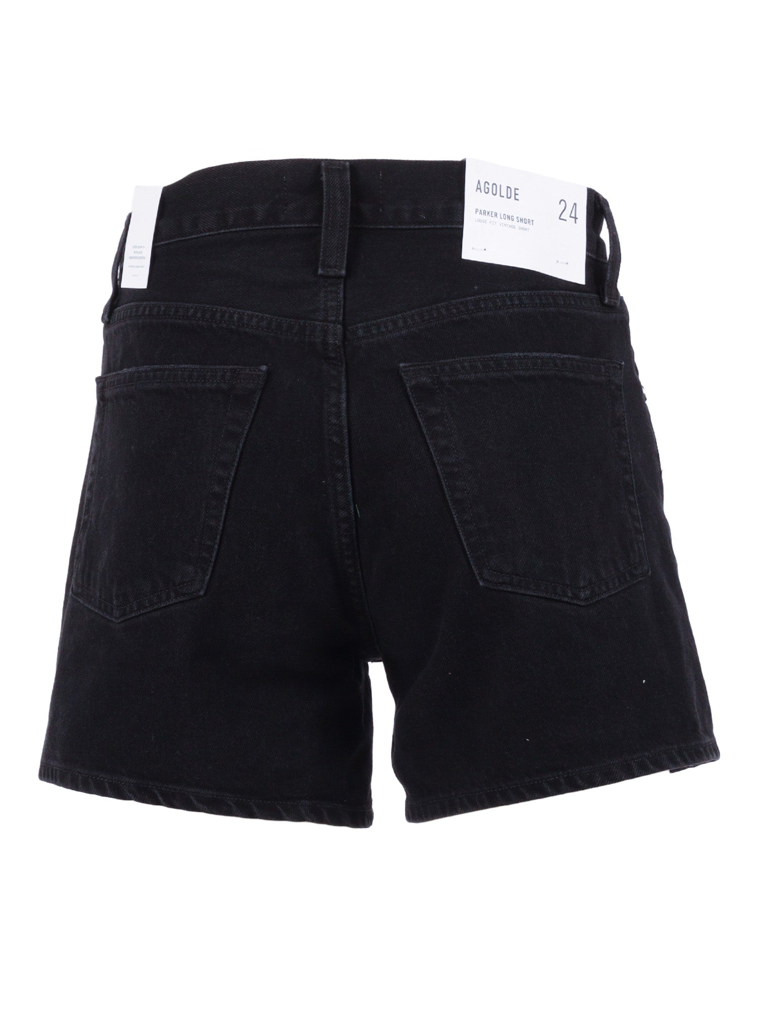 PARKER LNG LOOSE FIT VNT SHORT Black Regenerative Cotton Bermuda