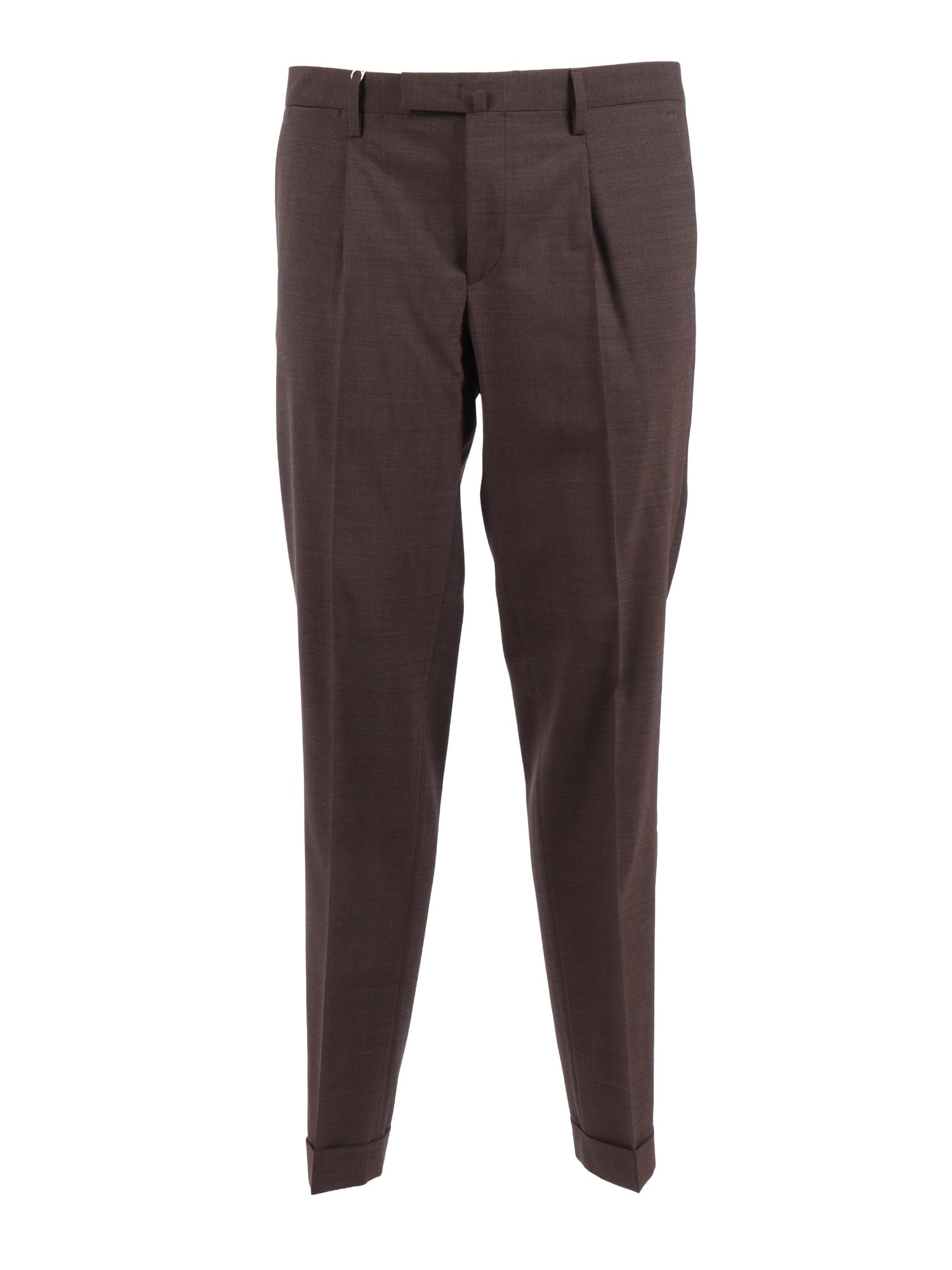 TROUSERS Brown Virgin Wool Polyester Pant