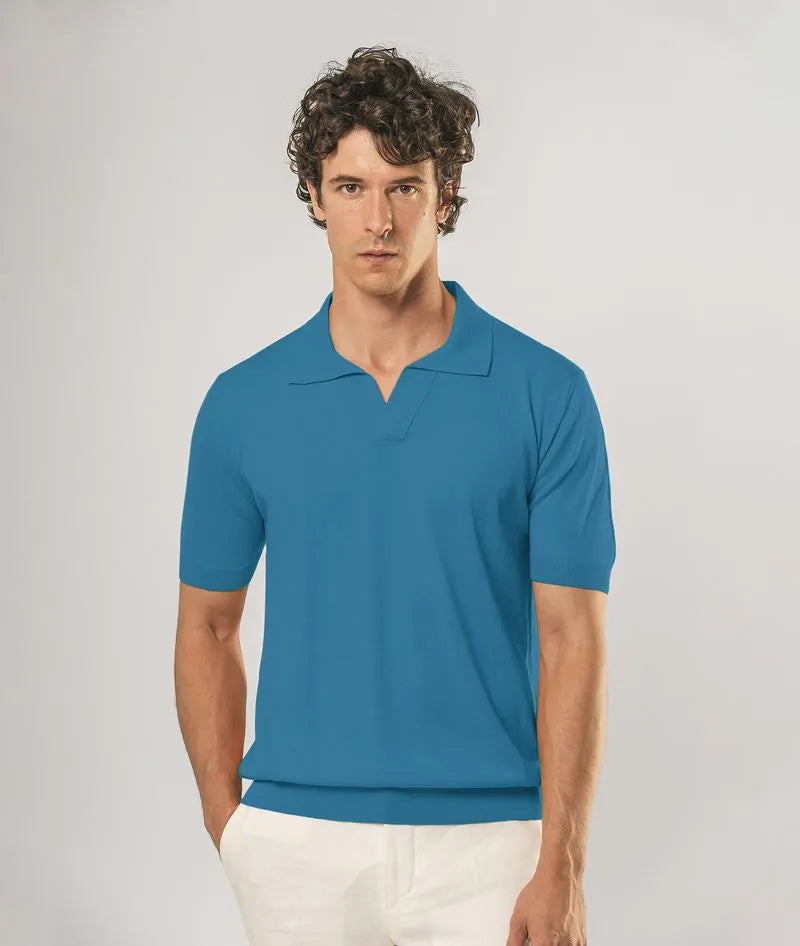 Silk Polo Tulum Orange Basic Light Kintwear