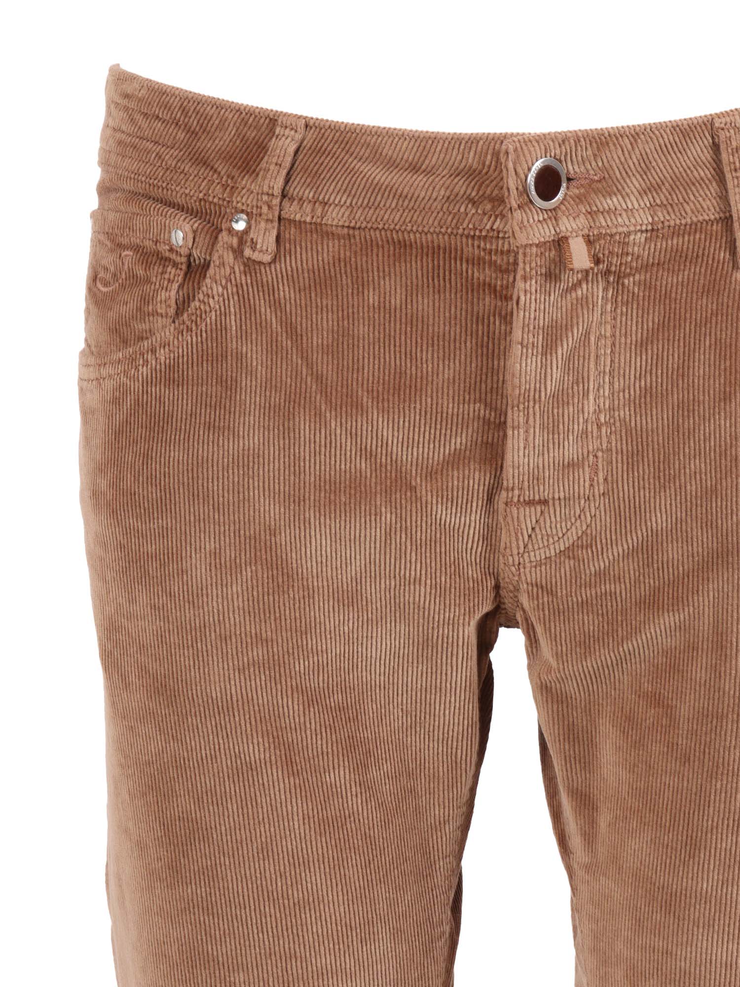 5 POCKETS SLIM FIT PANTS Brown Cotton Modal Elastane Jean