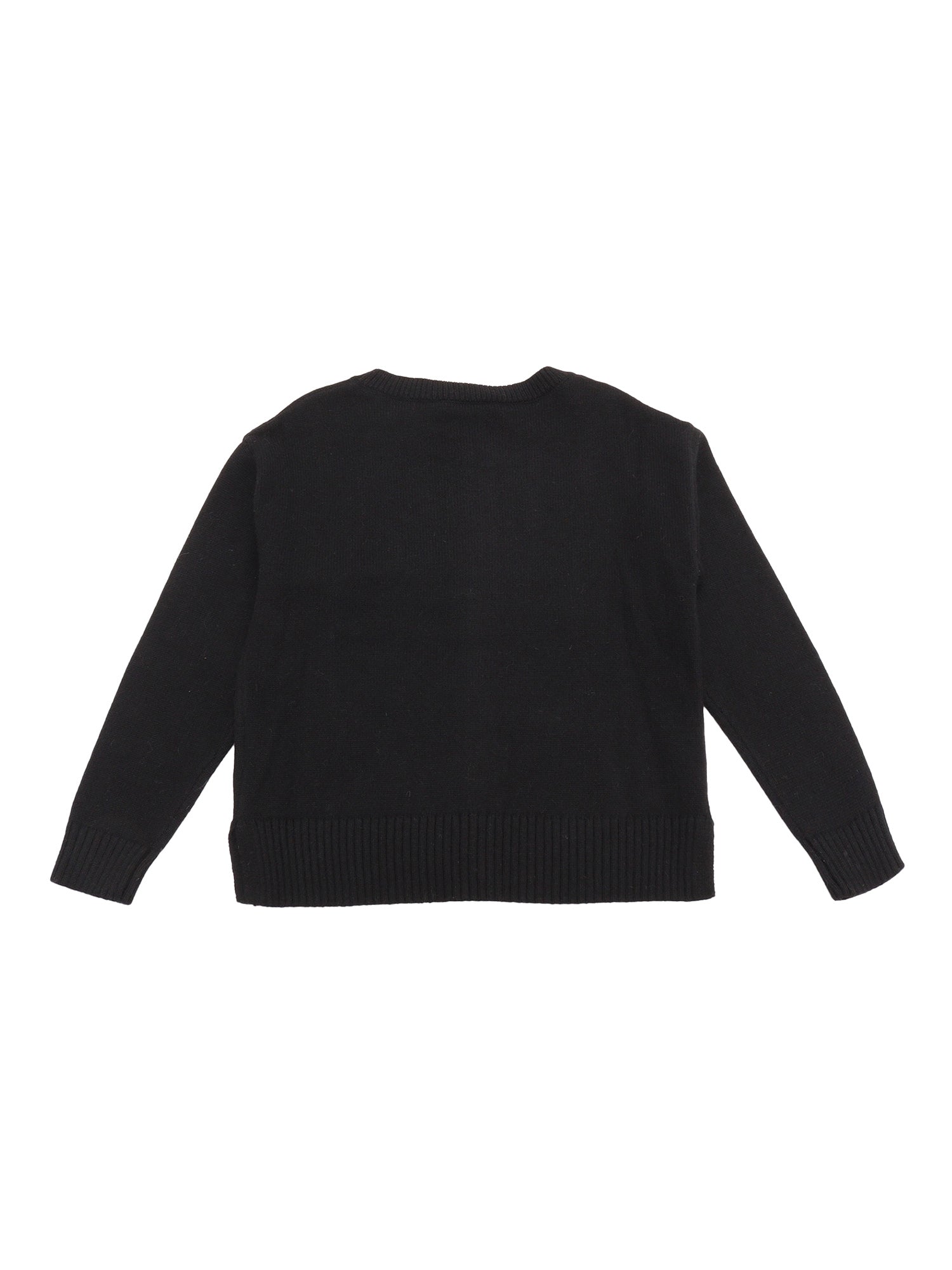 Cardigan Black Angora Wool Polyamide Viscose