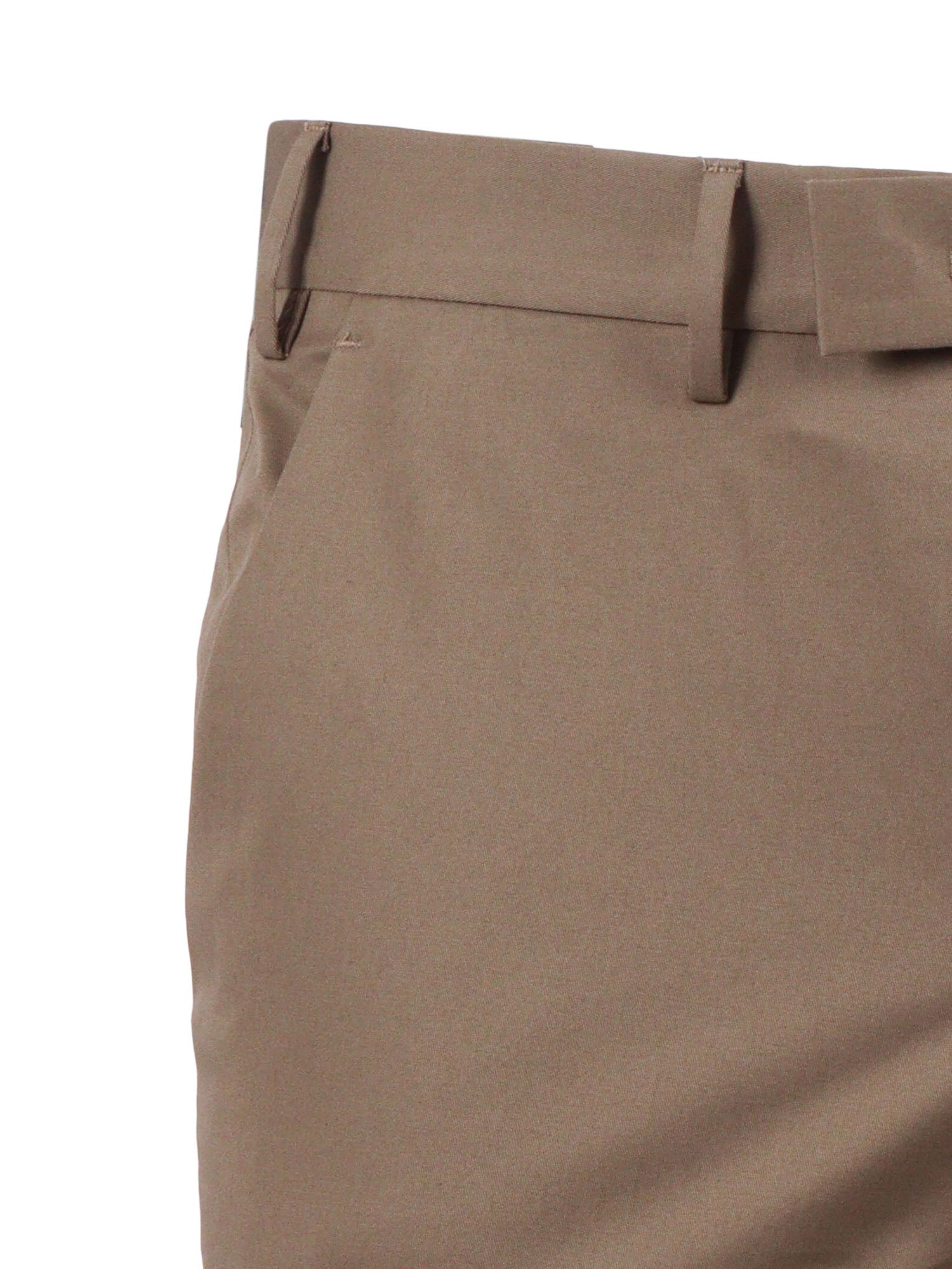 Master, Flat Front, Diagonal Pockets, Flap Back Turn-Up Green Cotton Elastane Pant