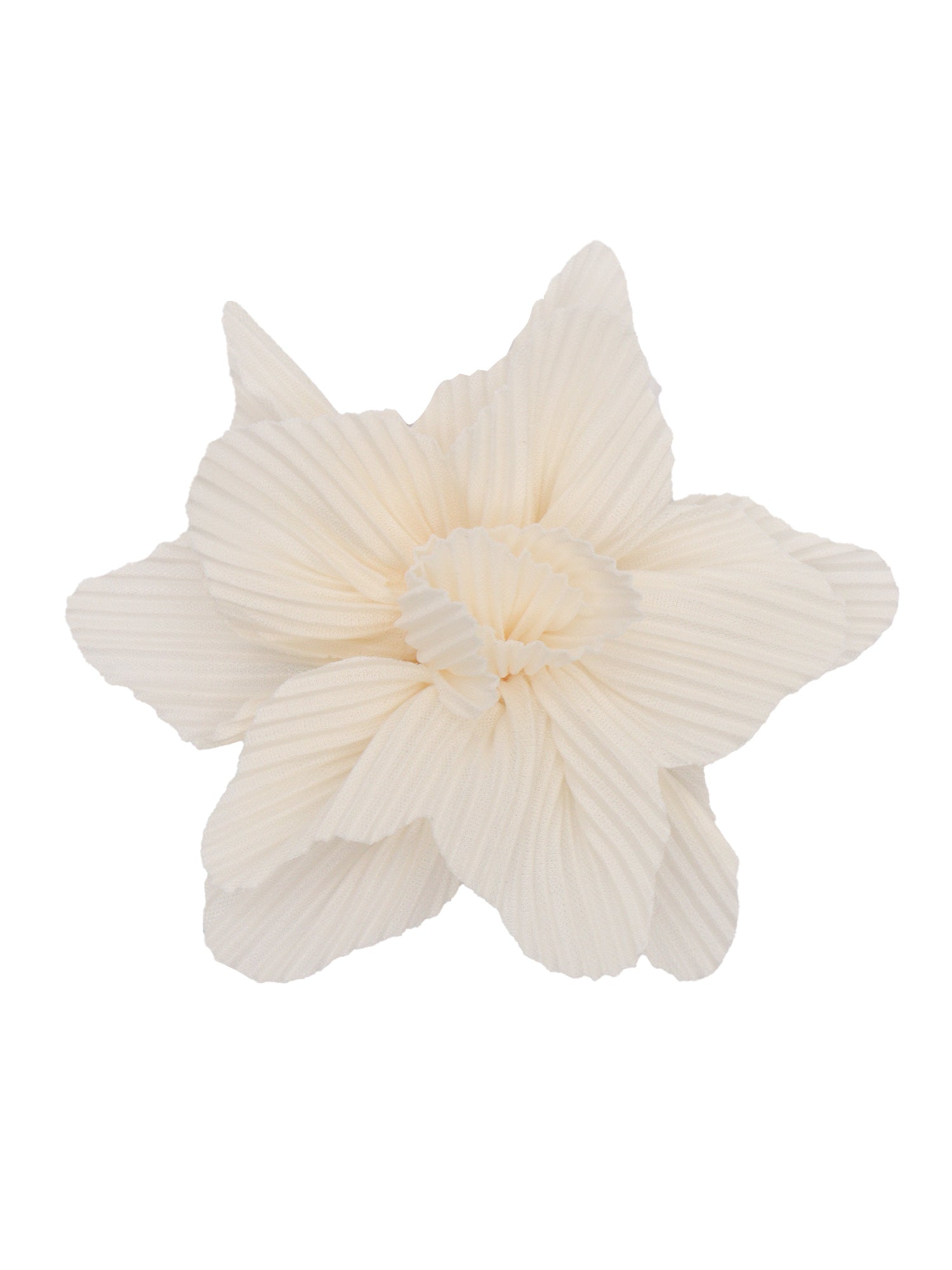 PLEATED BROOCH White