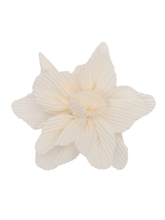 PLEATED BROOCH White