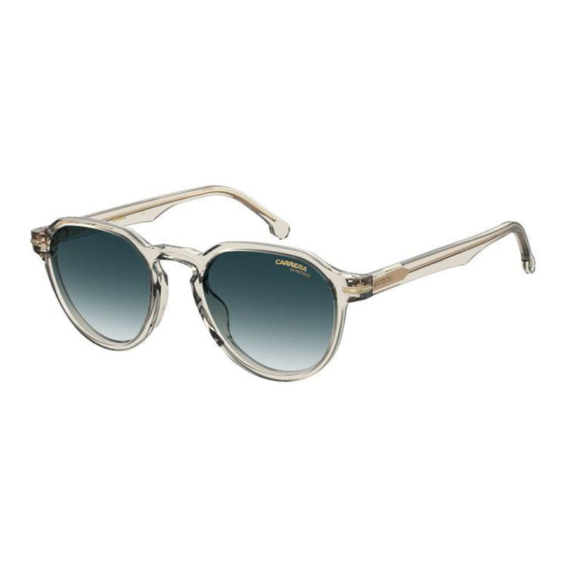 Carrera Sunglasses Oval Full Rim, Shiny Beige Frame And Dark Blue Gradient Lens Carrera314-S010a08