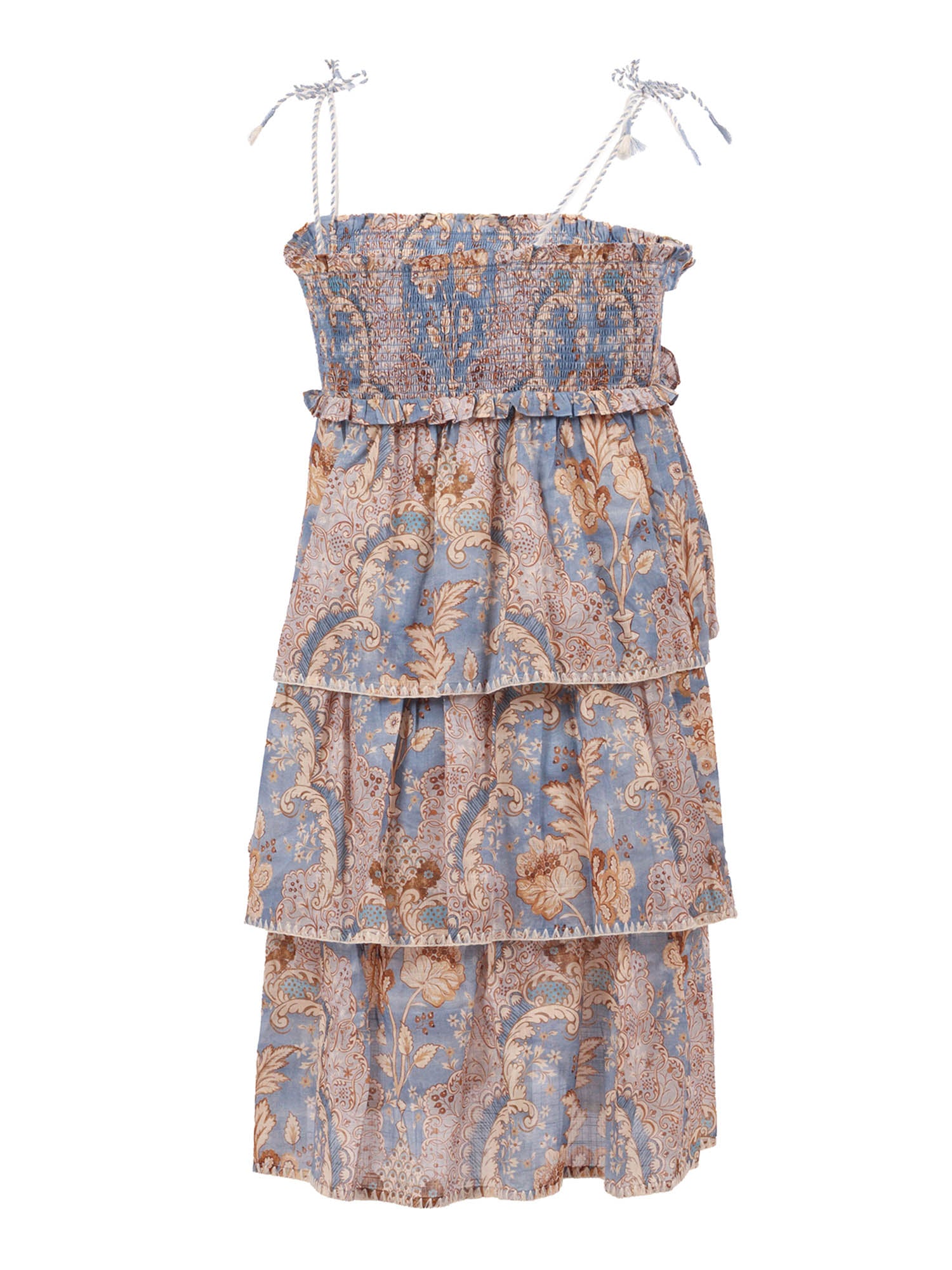 Daylight Kids Tiered Dress Light Blue Cotton Lining