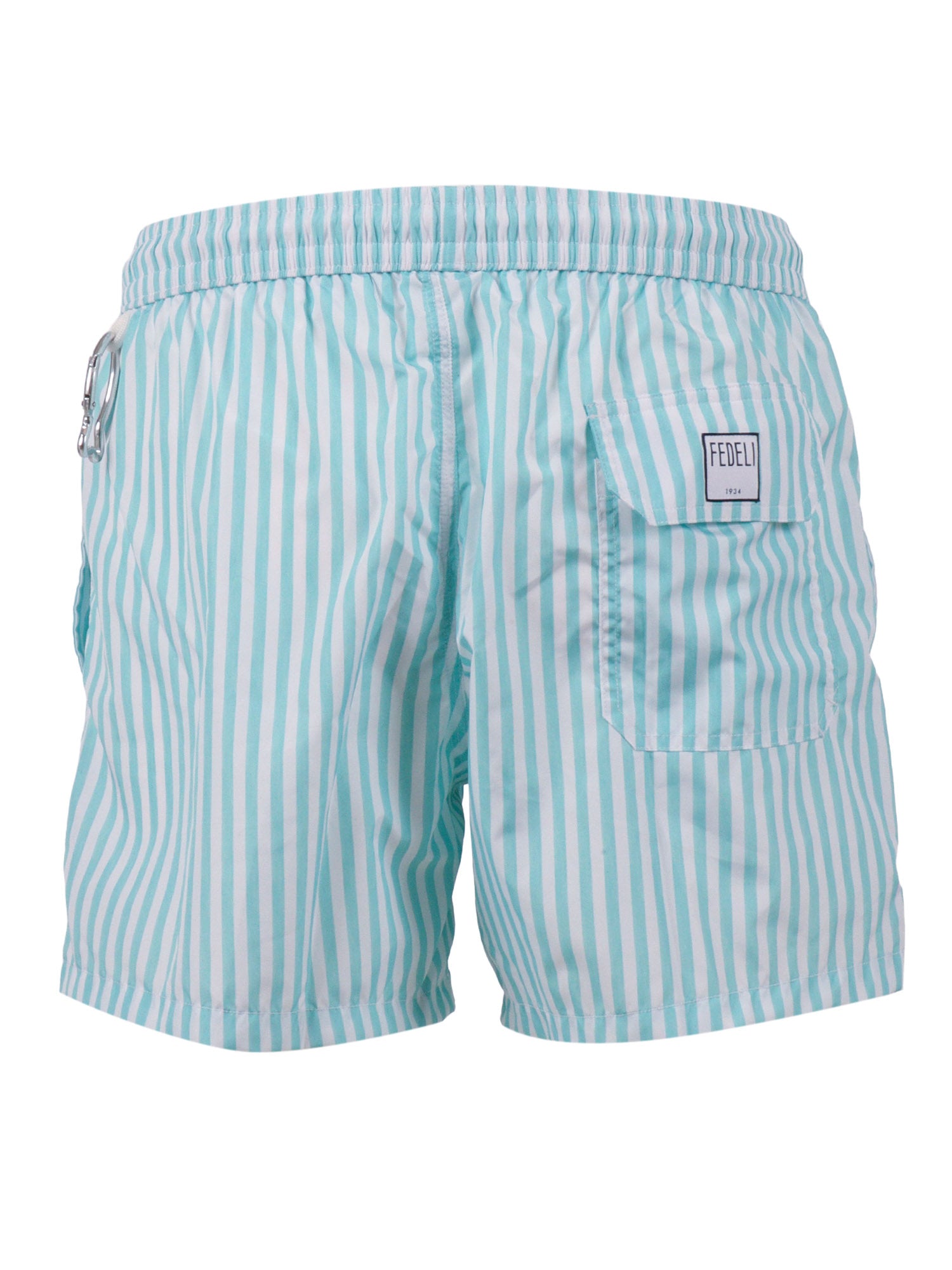 SWIM TROUSERS WOVEN FABRIC MAN Light Blue Polyester Costume