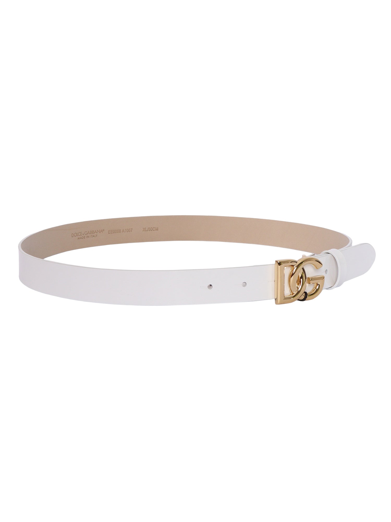 LOGO BELT White Calf Leather