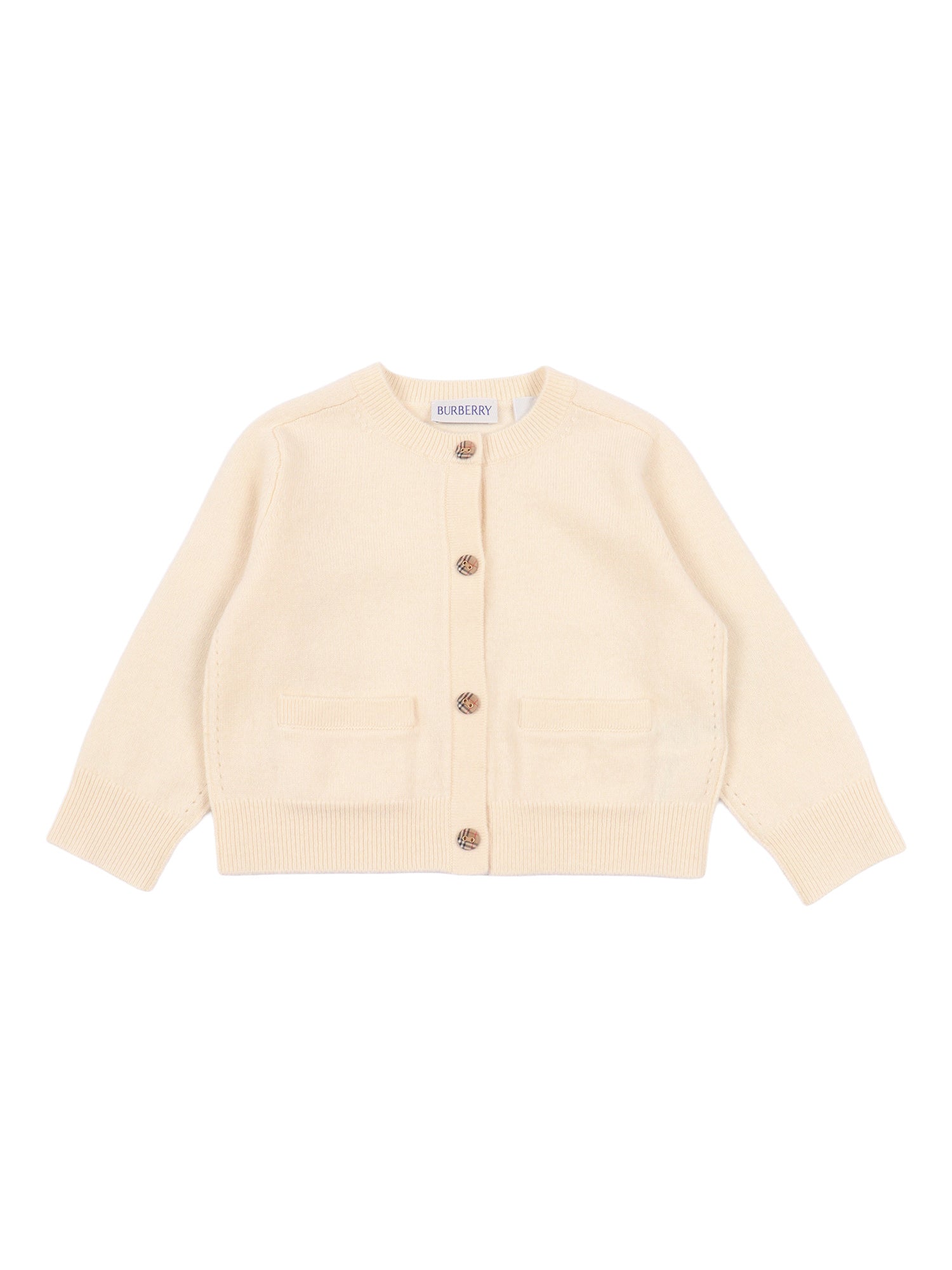 INF GIRL CARDIGANS Beige Wool Cashmere Cardigan