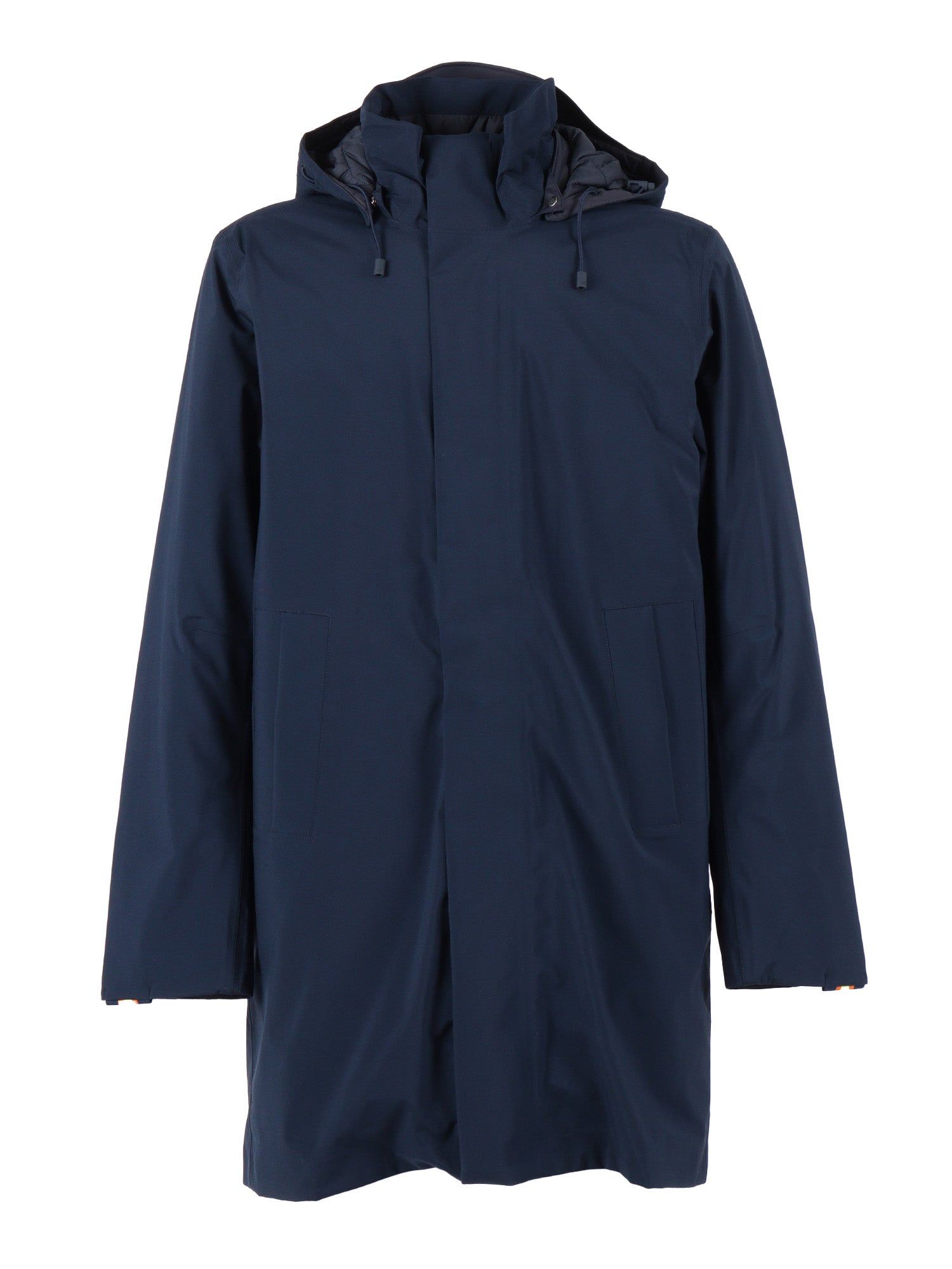 Thomal Bonded Padded Down Jacket Blue Long Puffer