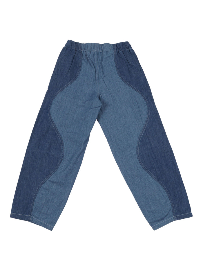 TROUSERS Blue Cotton Pant