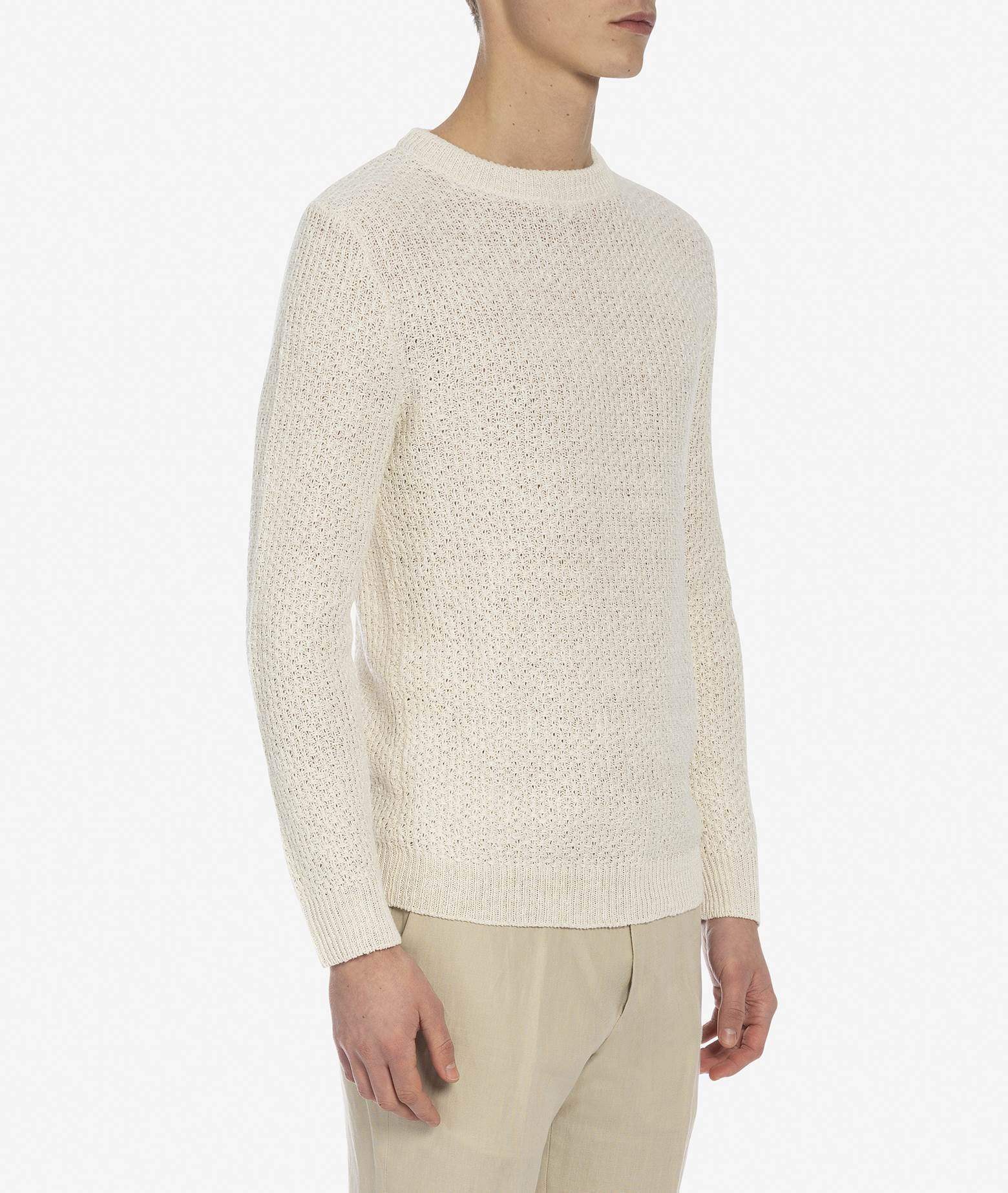 Wool And Silk Sweater Janeiro Ivory Maglieria Dis/lav Pesante