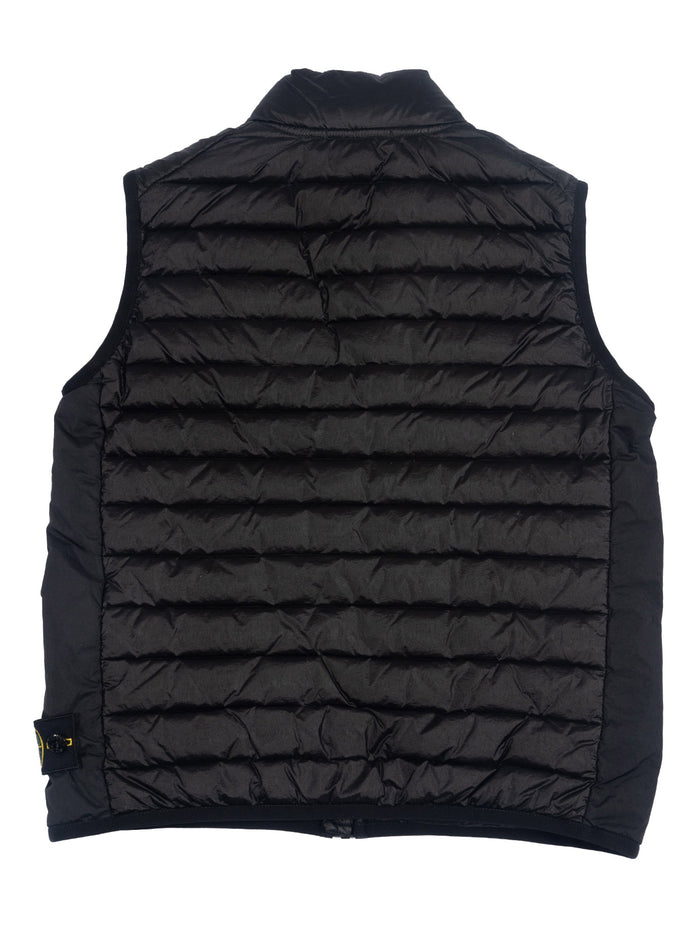 Down Jacket Black Sleeveless Puffer