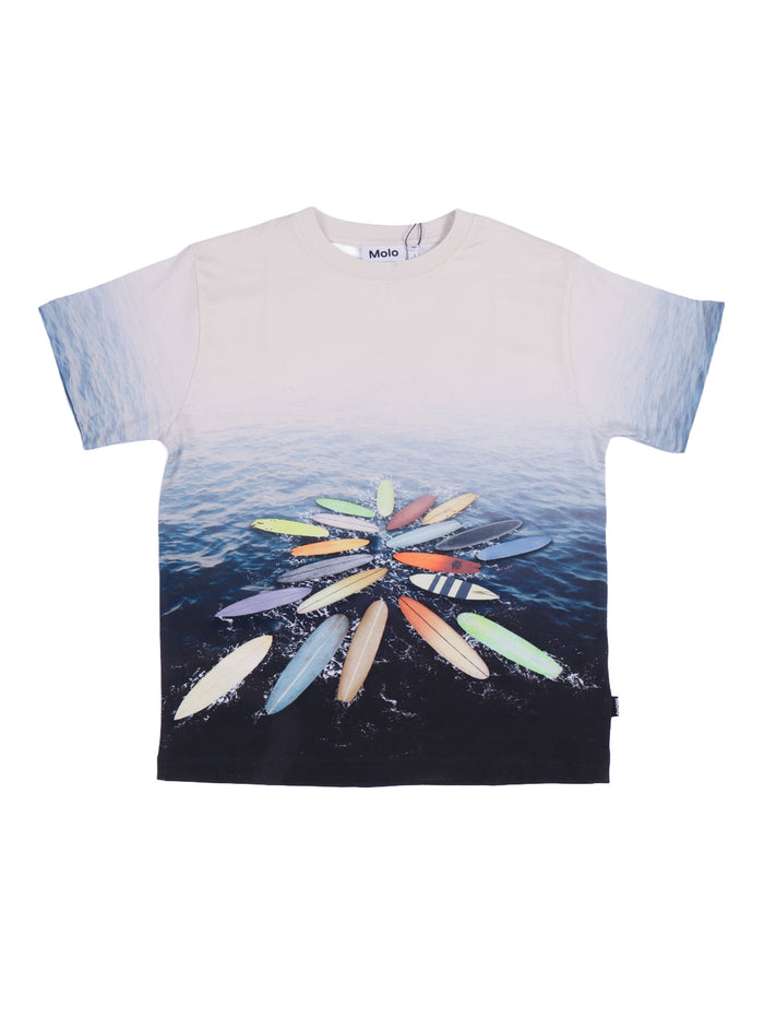 Riley T-Shirts Short Sleeves Blue Cotton Organic Long T-shirt