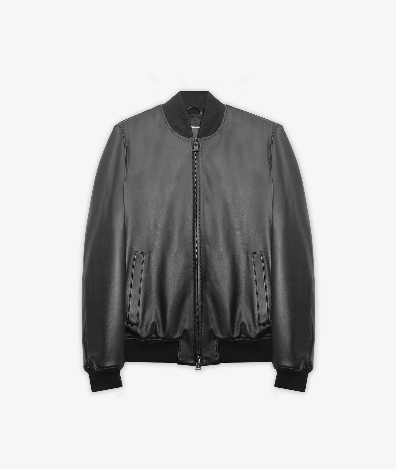 Leather Bomber Nottingham Black Blouson