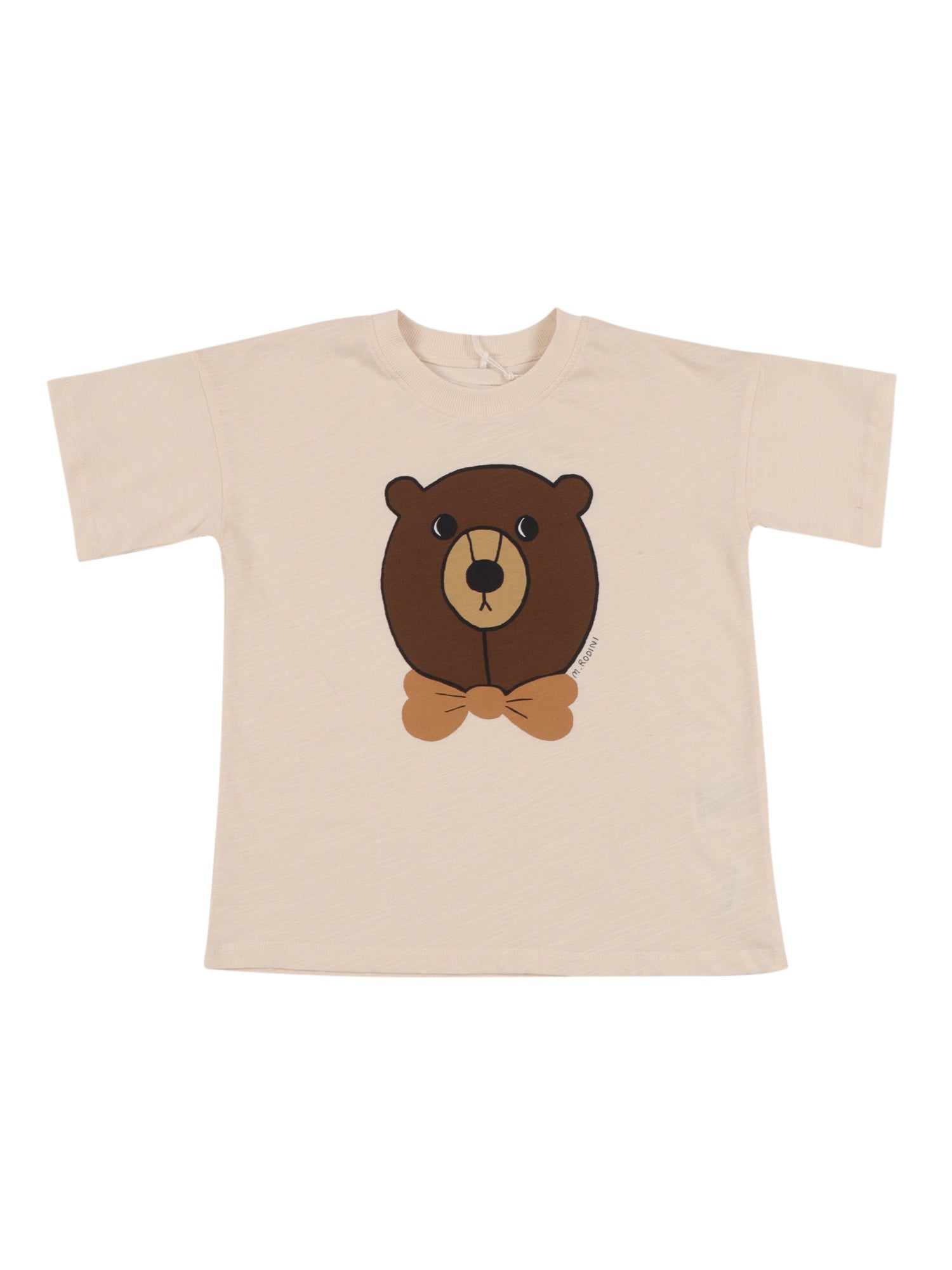 Bear Sp Ss Tee White Organic Cotton Short Sleeves T-shirt