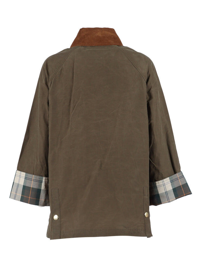 Icons Bedale Showerproof Green Cotton Polyamide Heavy Jacket