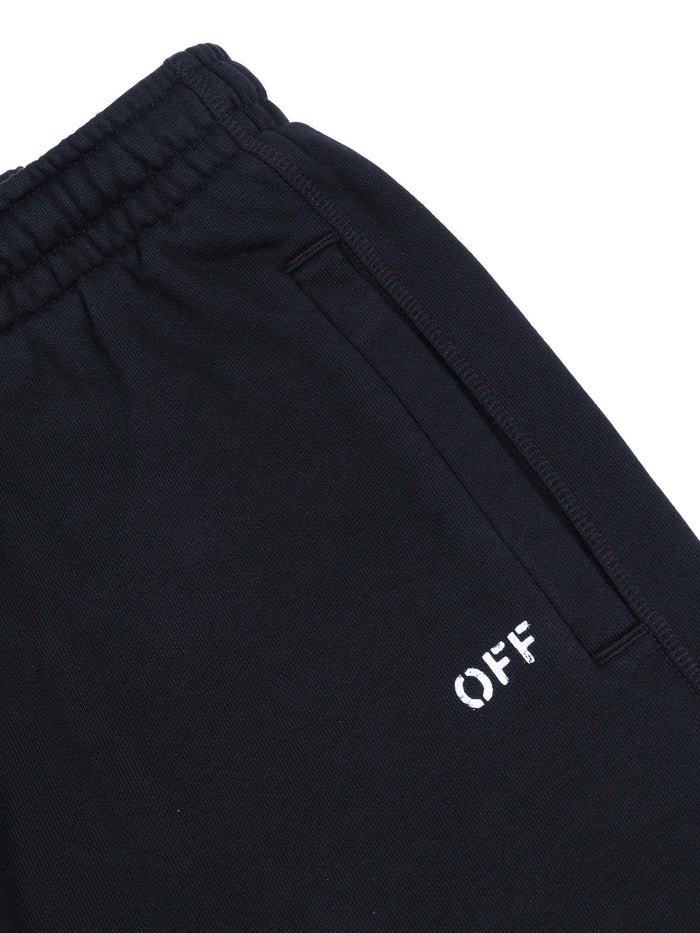 DIAG PAINT SWEATSHORT Black Cotton Bermuda Short