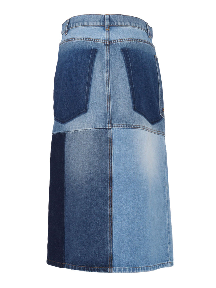 Blue denim skirt Cotton