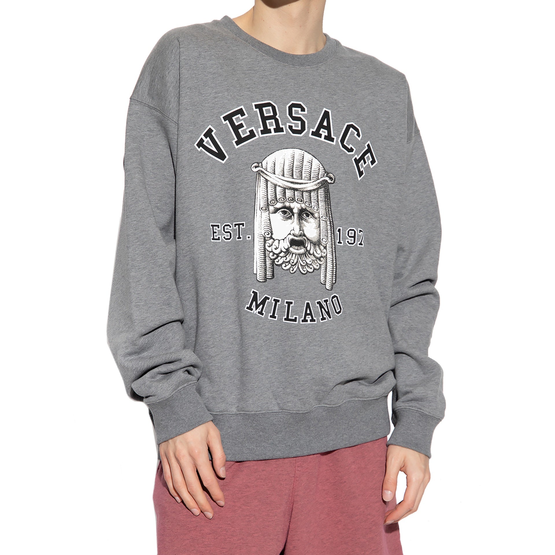 Cotton Crewneck Sweatshirt Gray