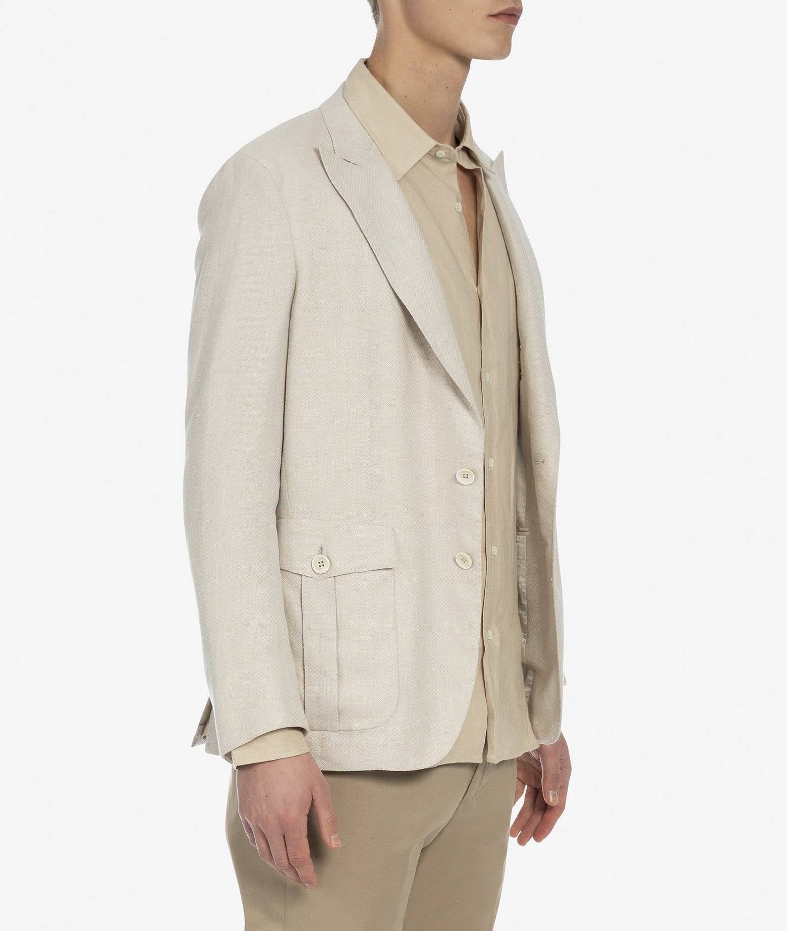 Single-Breasted Jacket Mumbai Beige Tailored Made