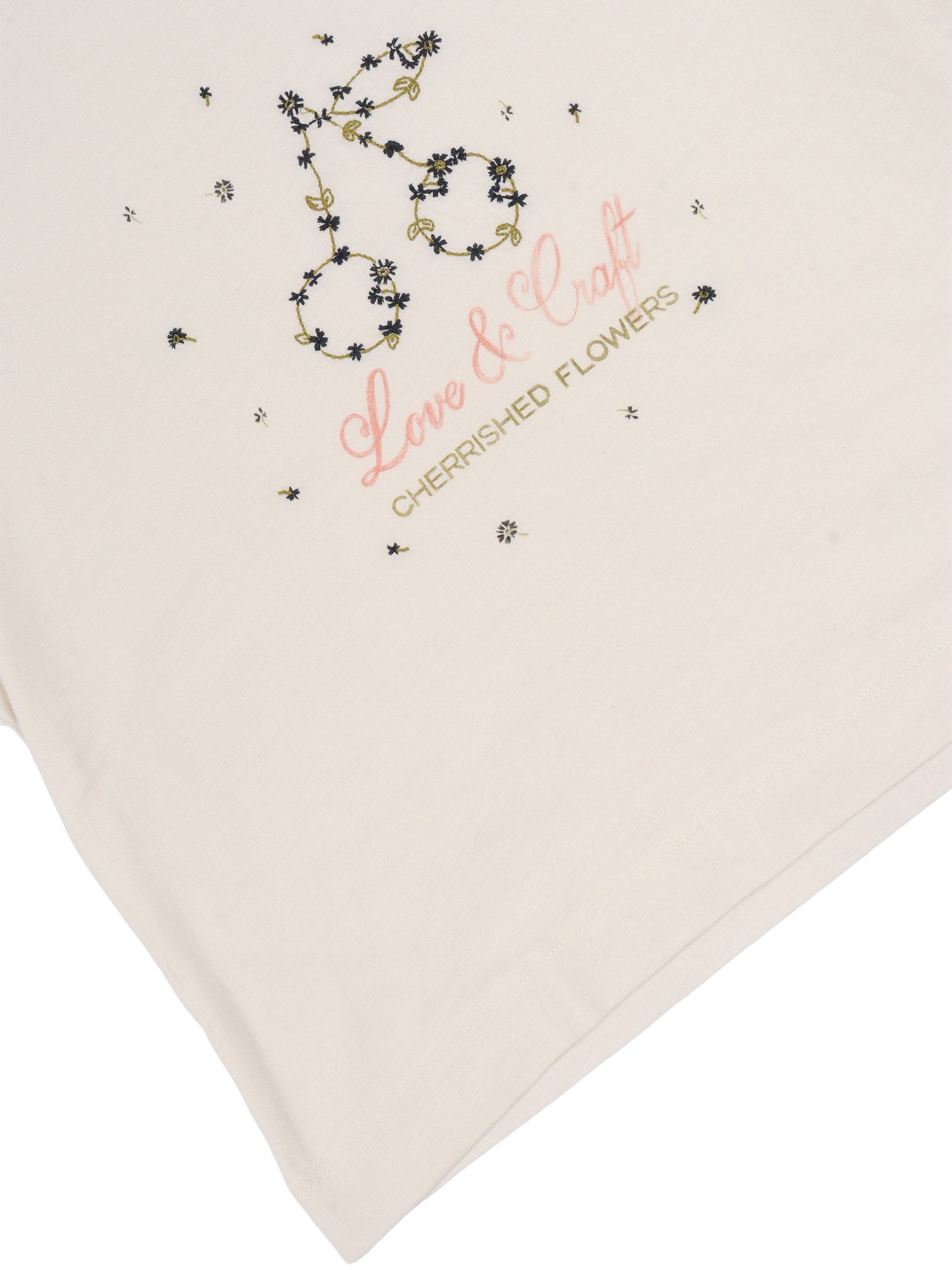 LELE T-SHIRT White Organic Cotton Short Sleeves