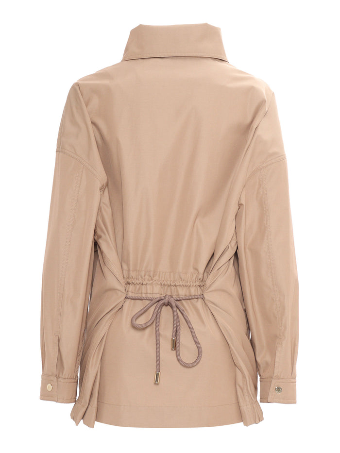 OLINDA-WCO JACKET Camel Polyester Cotton Coat