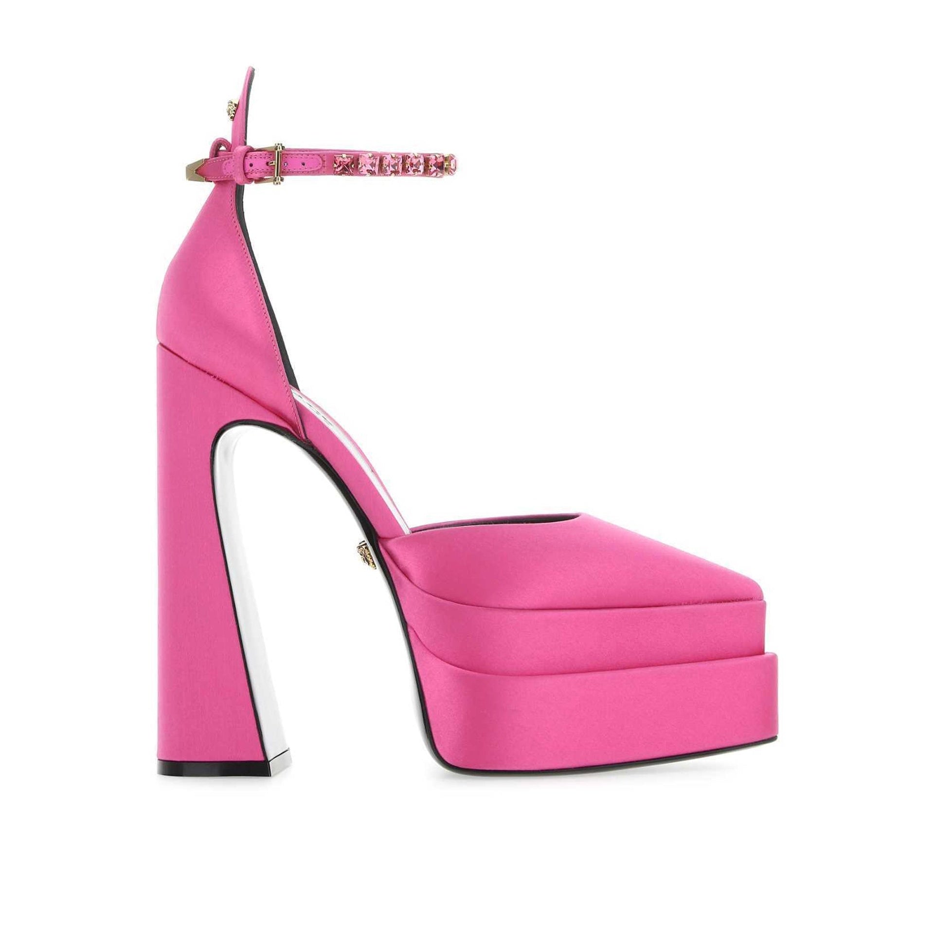 Silk Satin Pumps Pink