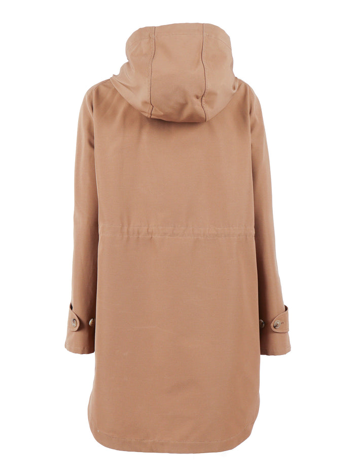 GANCIO PARKA COAT Beige Cotton Polyester