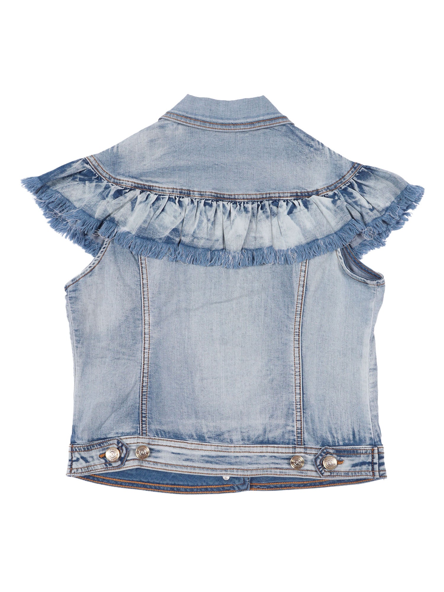 SLEEVELESS JACKET Blue Vest