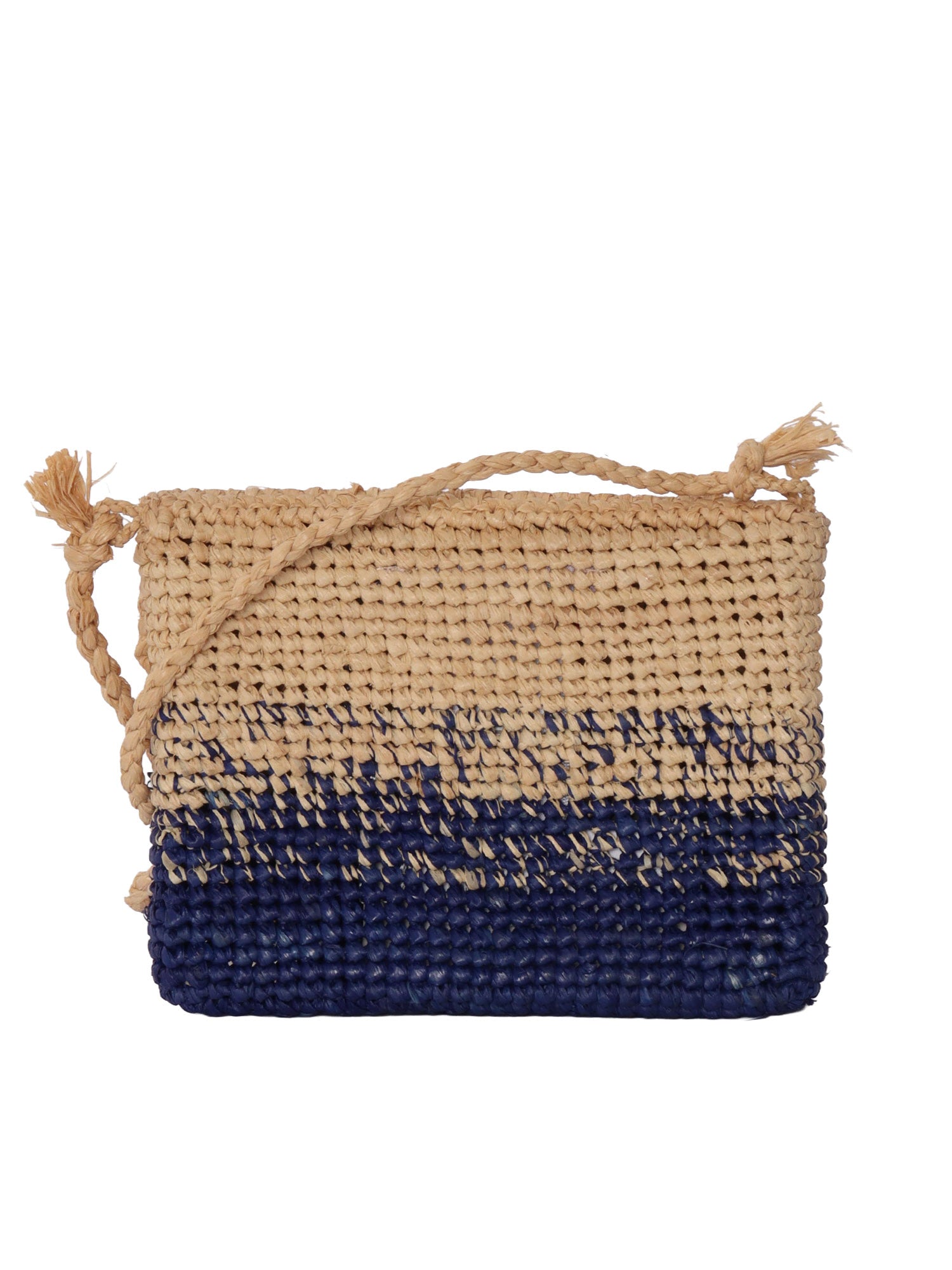GOUTER BAG Blue Raffia Handbag