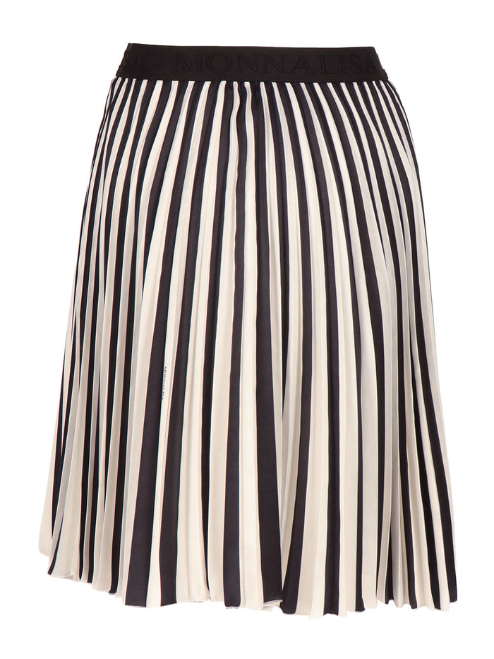 Sunray Pleated Skirt Black 1.outer Fabric: Polyester