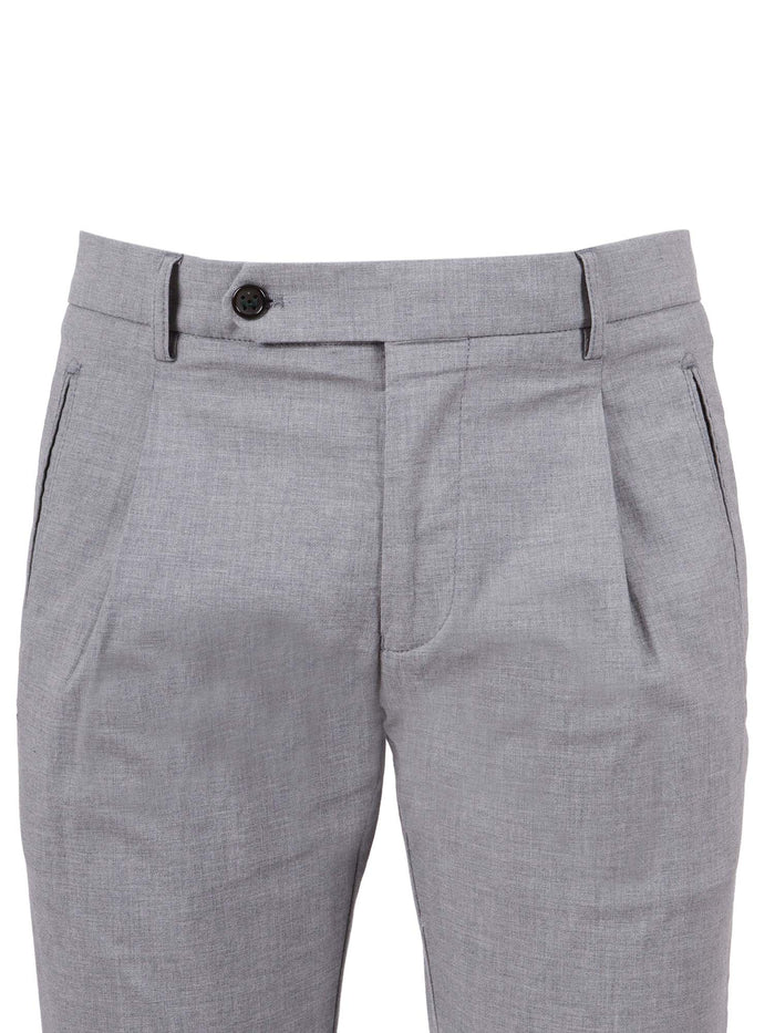 Retrolong-Gd Pants Grey Cotton Elastane
