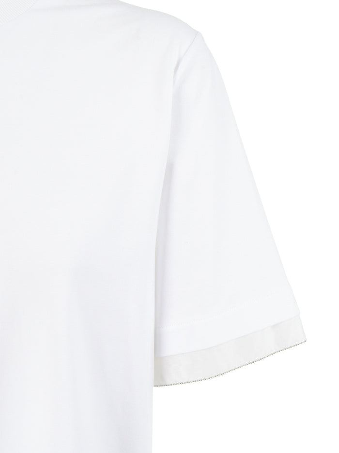 BLOUSE White Cotton Elastane Shirt