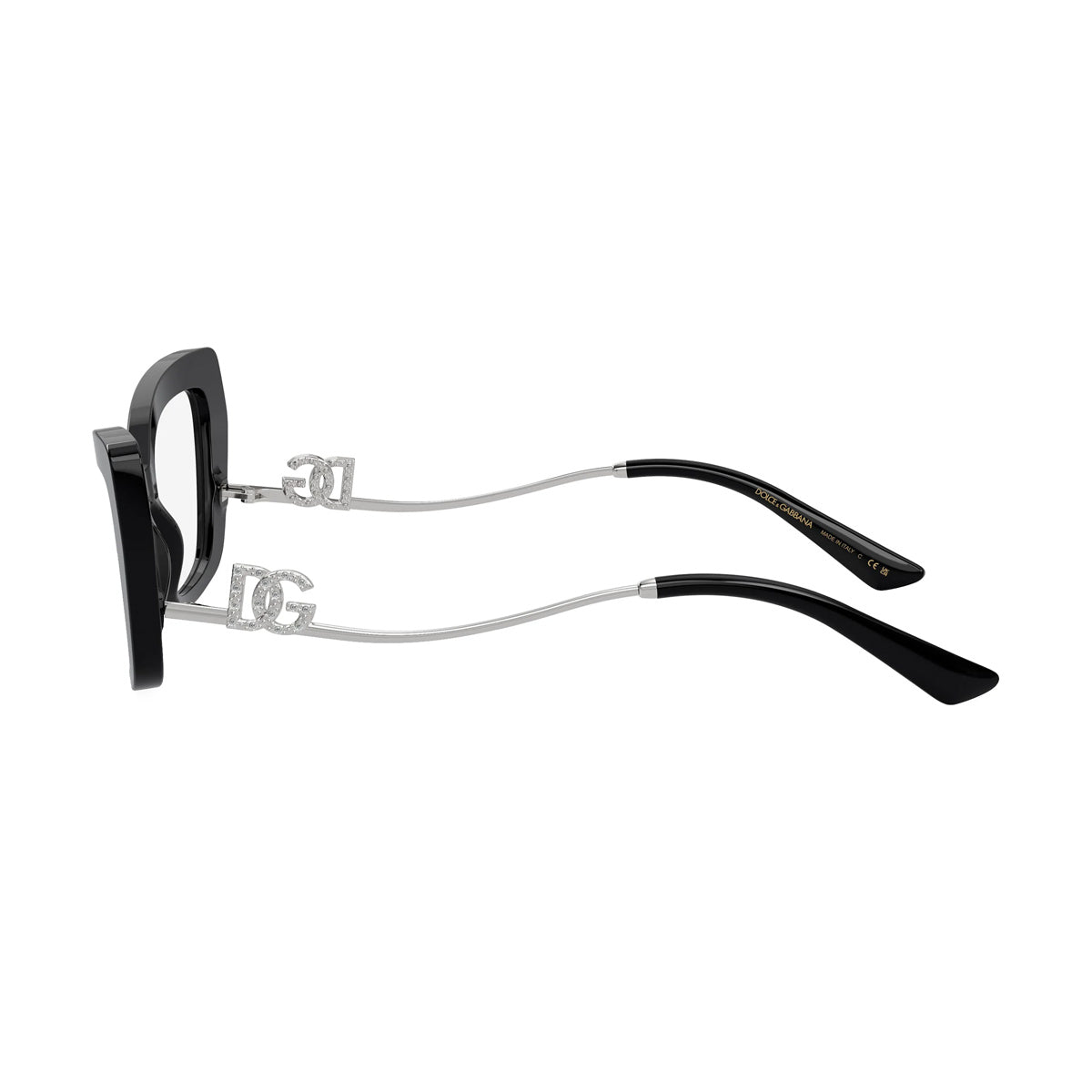 DG3391B Linea DG Crystal 501 Black-Silver Nero Acetate/metal Occhiali Vista