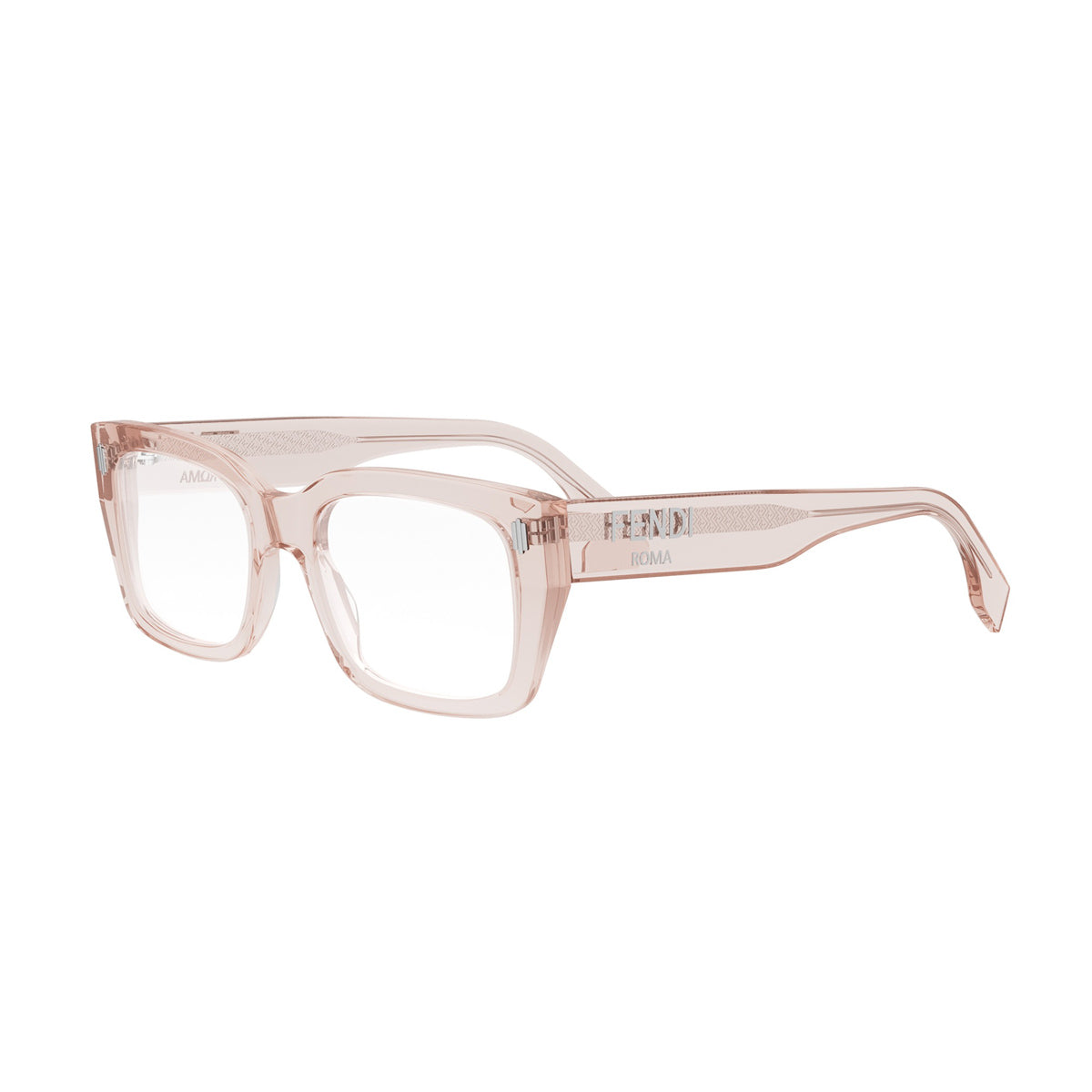 FE50094I Fendi Roma 072 Rosa trasparente Acetate Occhiali Da Vista