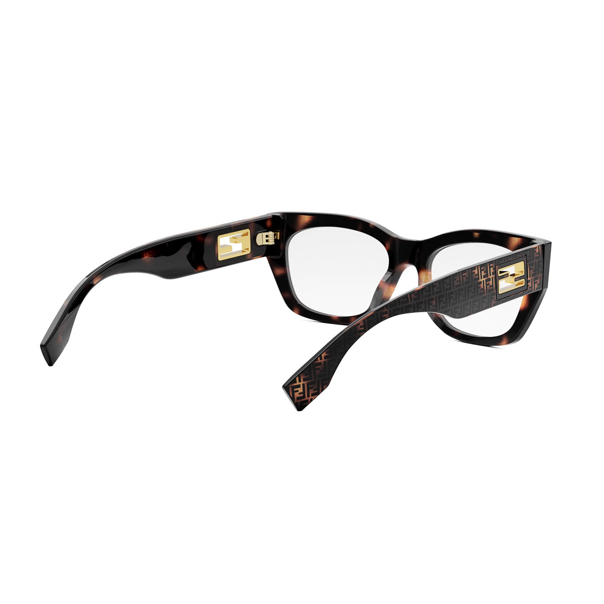Fendi FE50082I Baguette 055 Havana Marrone Acetate Occhiali Da Vista