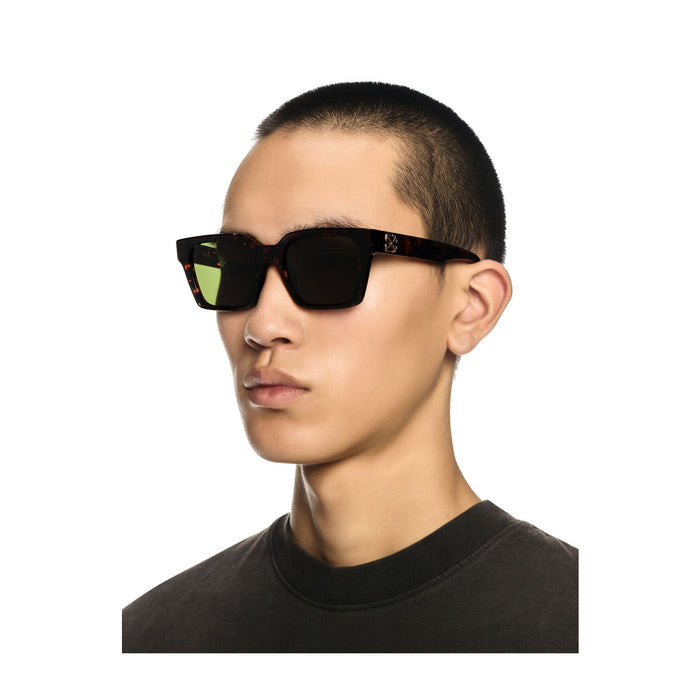 Off White OERI111 Branson 6055 Havana Green Acetate Occhiali Da Sole