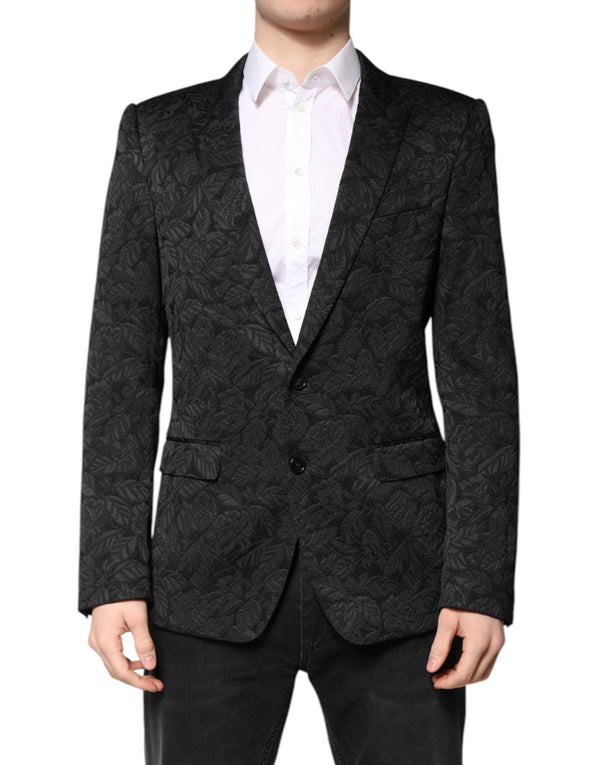 Dolce & Gabbana 57% Polyester 24% Acetate 17% Viscose 2% Elastane; Lining: 85% Silk 15% Viscose blazer in black