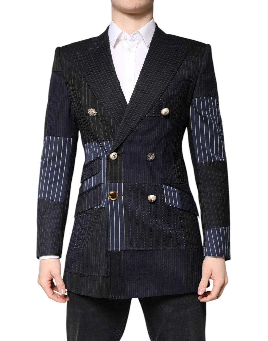 Dolce & Gabbana 77% Virgin Wool 12% Wool 6% Polyester 3% Silk 2% Elastane; Lining: 100% Polyester blazer in multicolor