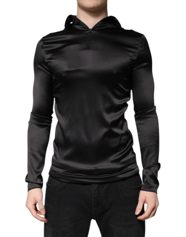 Dolce & Gabbana 94% Silk 6% Elastane sweater in black