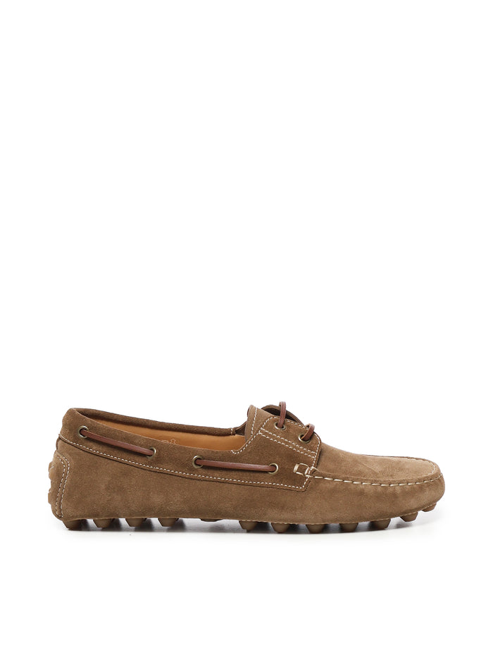 Tods Flat shoes Light Walnut Calfskin Suede