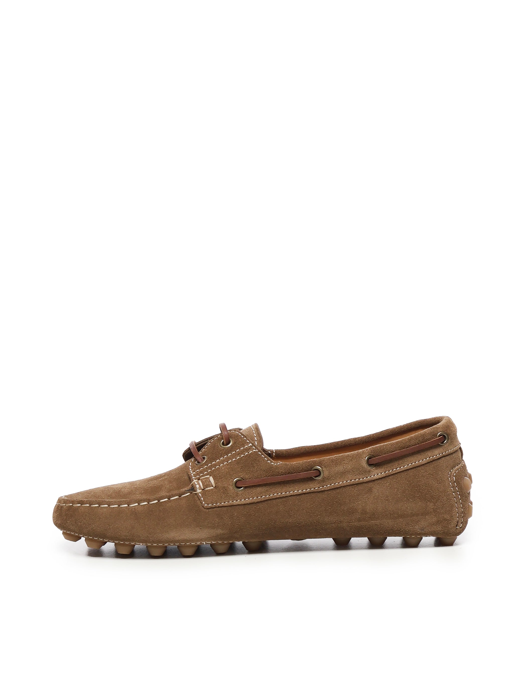 Tods Flat shoes Light Walnut Calfskin Suede
