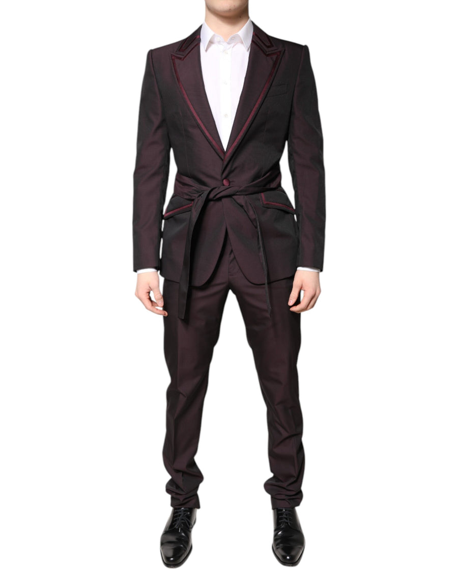 Dolce & Gabbana 53% Polyester 44% Wool 3% Silk pant suit in maroon
