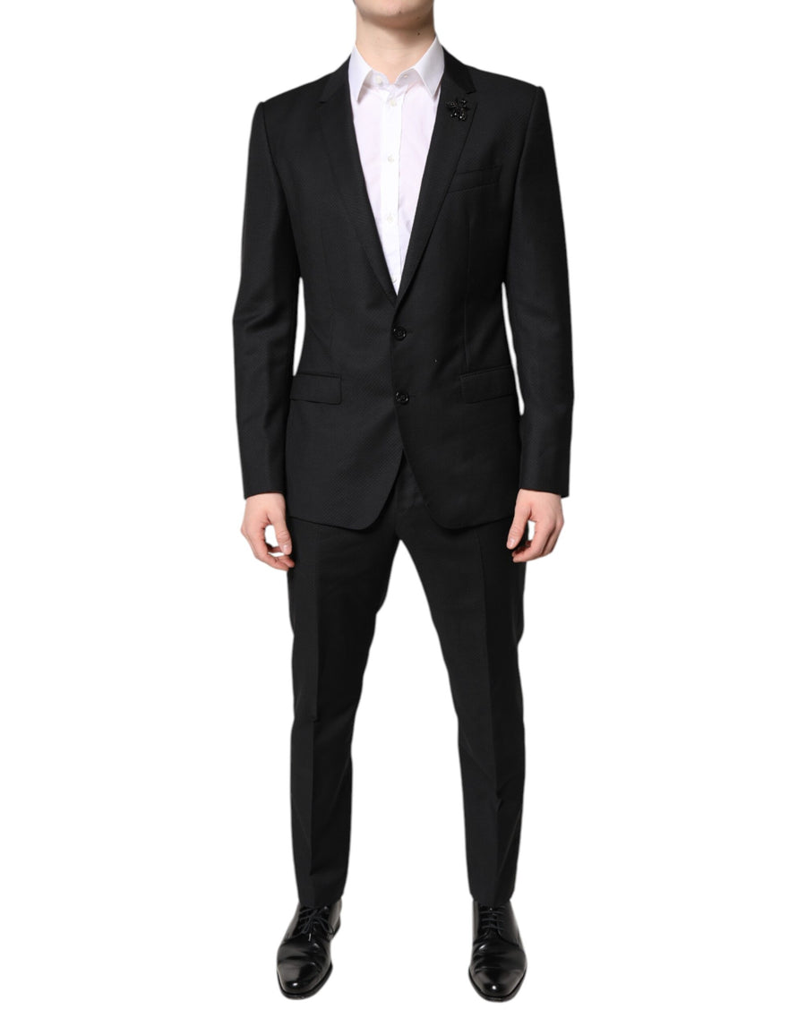 Dolce & Gabbana 100% Virgin Wool; Lining: 70% Viscose 30% Cupro pant suit in black