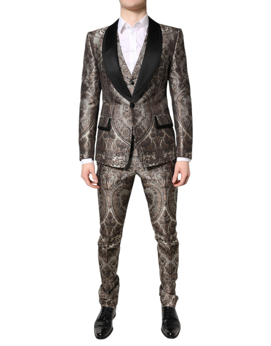 Dolce & Gabbana 91% Polyester 9% Silk suit in multicolor