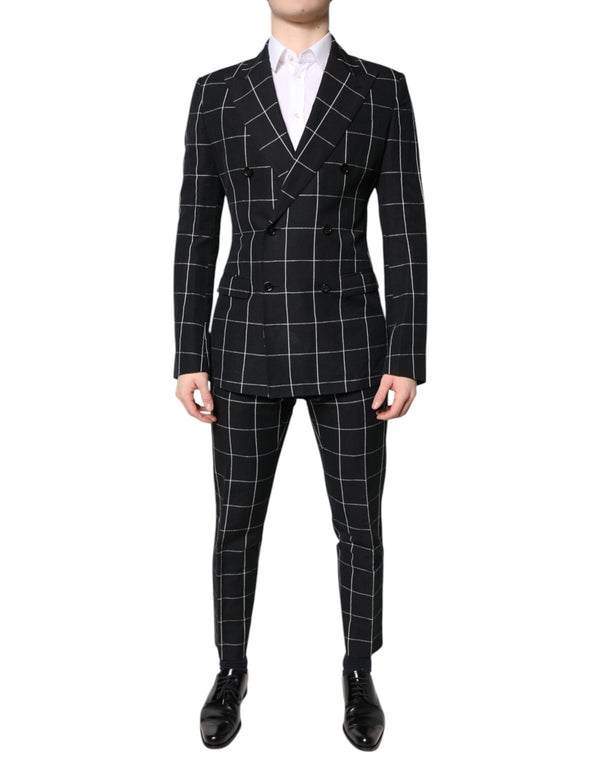 Dolce & Gabbana 55% Flax 45% Cotton pant suit in black