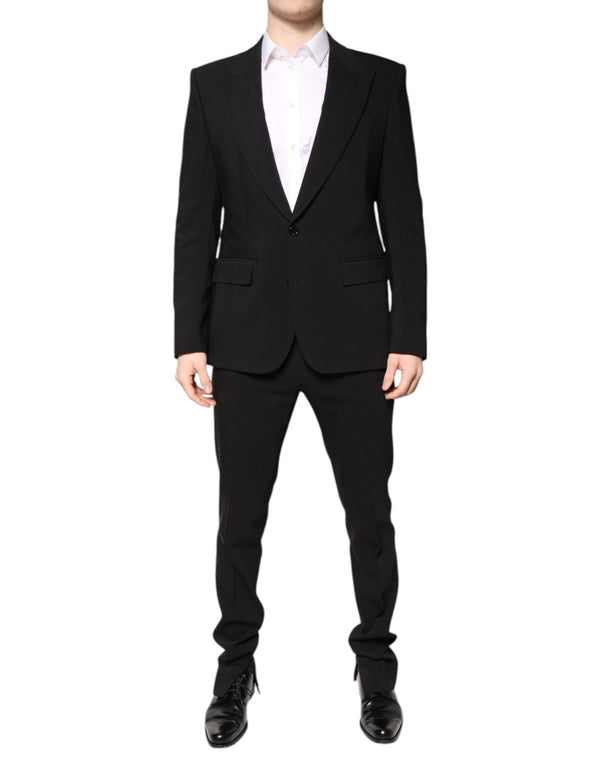 Dolce & Gabbana 79% Polyester 21% Silk; Lining: 88% Silk 12% Viscose pant suit in black